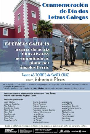 Imagen “Poéticas Galegas”, recital poético nas Torres de Santa Cruz para...