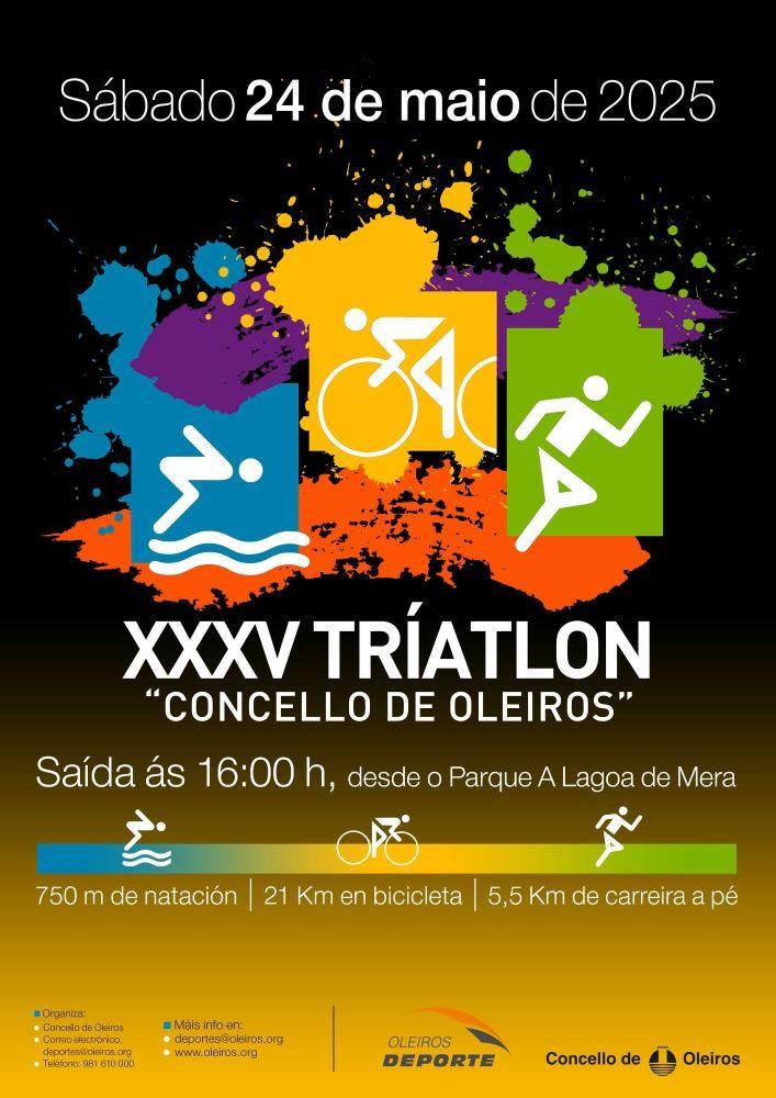 Imagen O luns 21 de abril abre o prazo de inscrición para participar no XXXV Tríatlon Concello de Oleiros