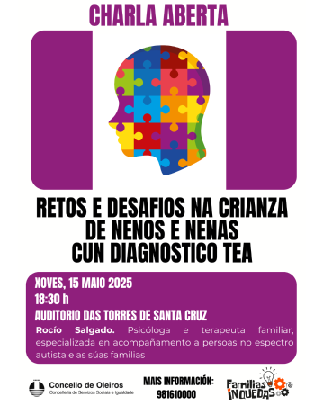 Imaxe CHARLA SOBRE A INFANCIA CUN DIAGNÓSTICO TEA