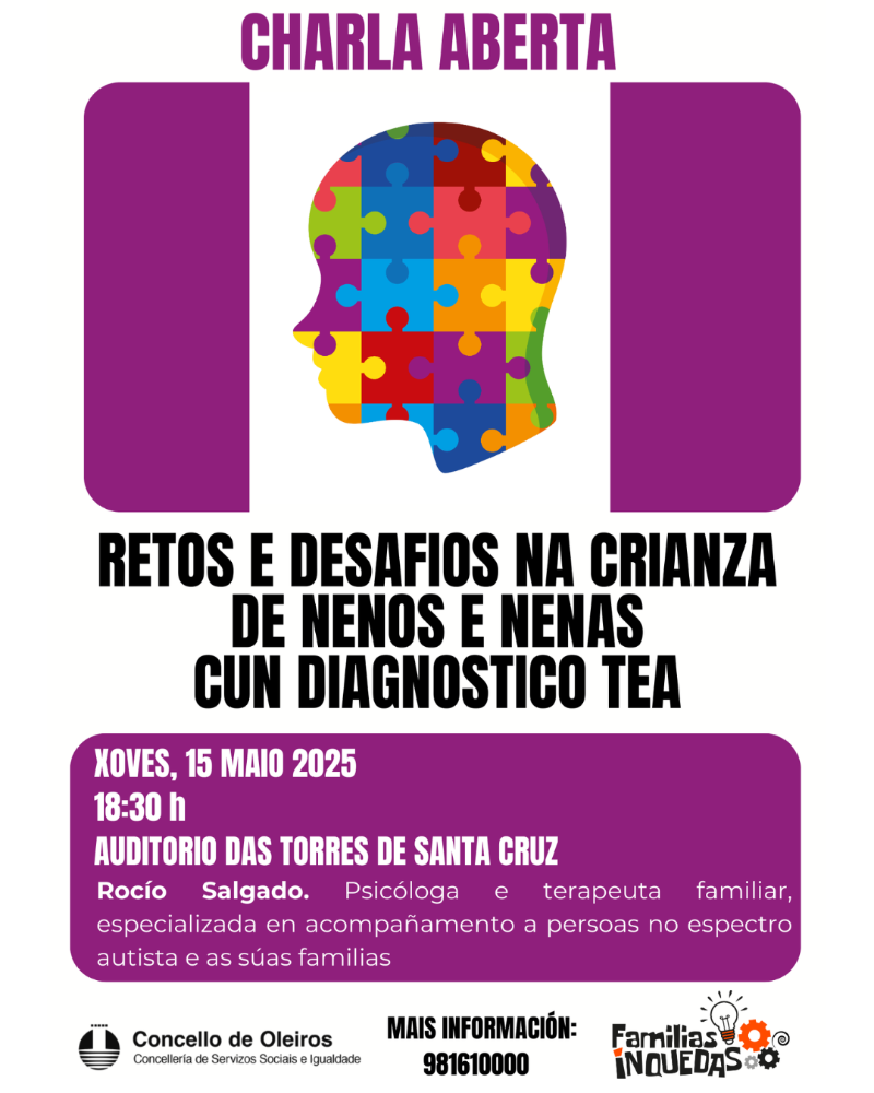 Imagen CHARLA SOBRE A INFANCIA CUN DIAGNÓSTICO TEA