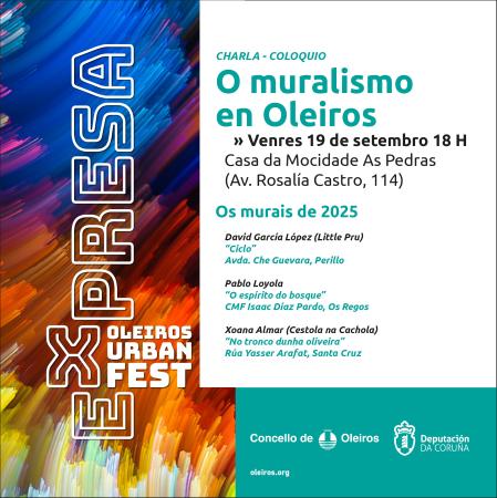 Imagen Tertulia artística cos muralistas do Expresa Oleiros este venres 19 de...