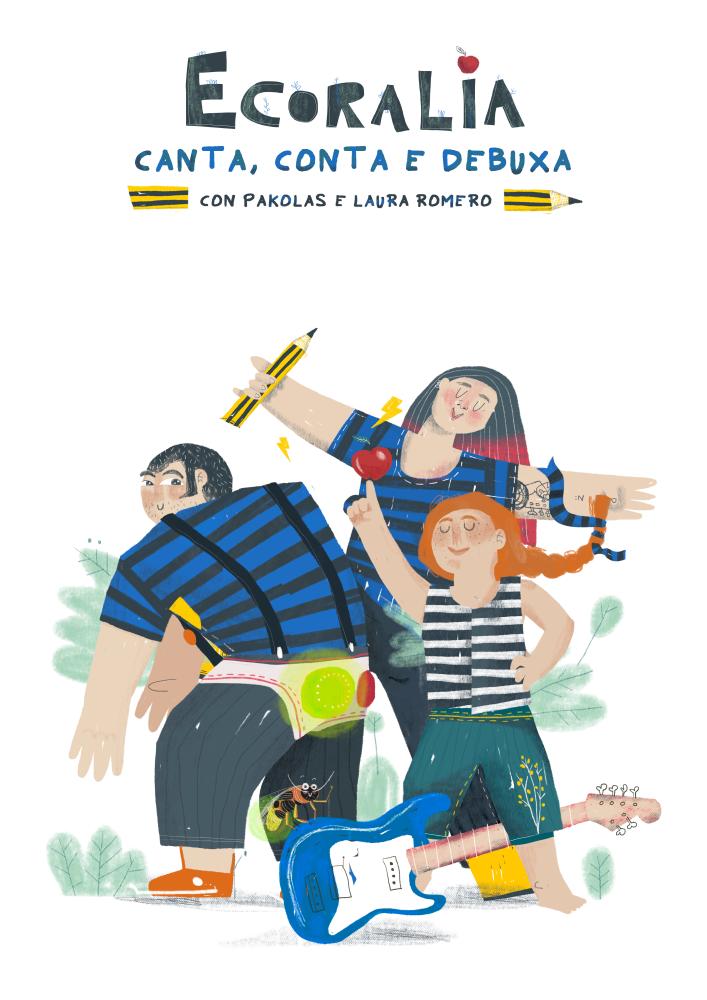 Imagen Ecoralia canta conta e debuxa, con Pakolas e Laura Romero