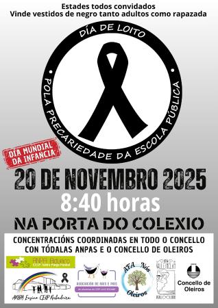 Image Comunidade educativa e veciñanza concéntranse o xoves diante dos...