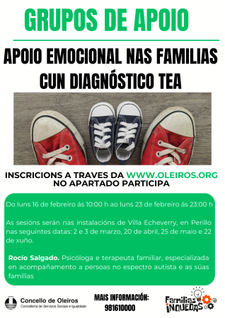 Imaxe ABRESE O PRAZO DE INSCRICIÓN PARA OS GRUPOS DE APOIO A FAMILIAS CUN...