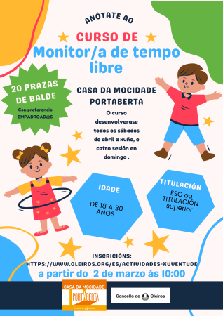 Image Curso de Monitor de Tempo Libre para mozas e mozos organizado polo Concello