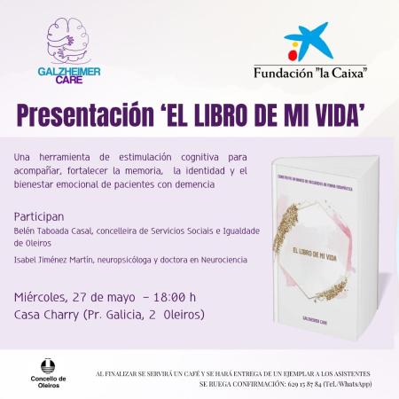 Imaxe Presentación de “El libro de mi vida” o mércores 27 na Casa Charry