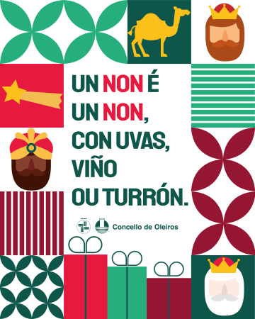 Imaxe Un non é un non, con uvas, viño ou turrón