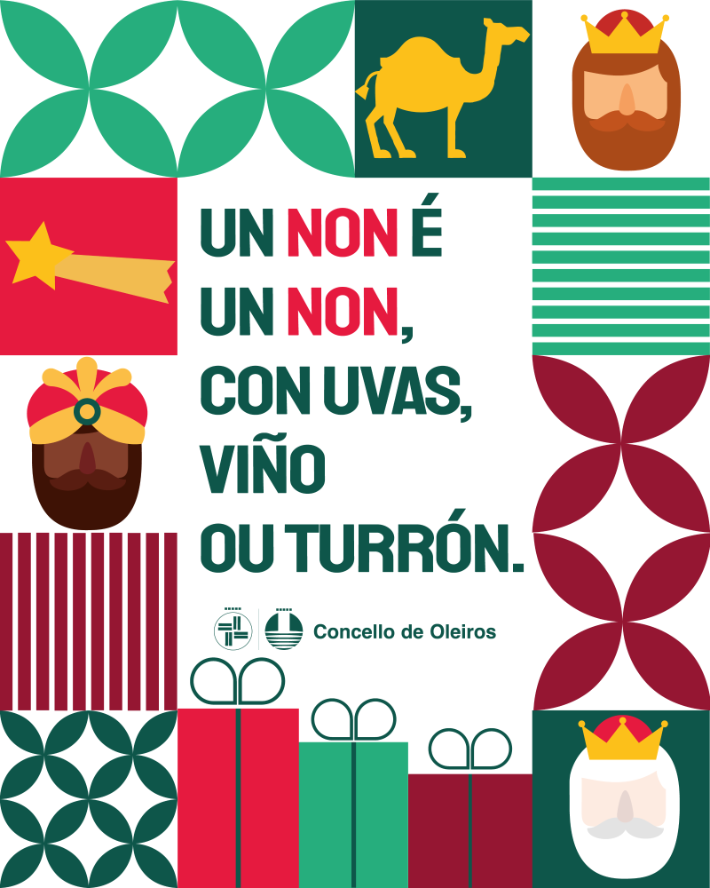 Imagen Un non é un non, con uvas, viño ou turrón