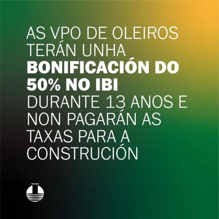 Imaxe As VPO de Oleiros terán unha bonificación do 50% no IBI durante 13 anos...