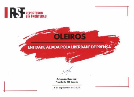 Imaxe Reporteiros Sen Fronteiras recoñece ao Concello de Oleiros polo seu...