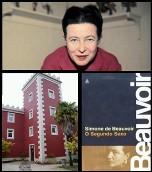Imaxe ¿Se somos iguais seremos máis libres¿. Simone de Beauvoir na Biblioteca de Santa Cruz
