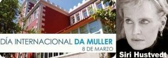 Imagen Siri Hustvedt no Mes do 'Movemento para ler libros escritos por mulleres' na Biblioteca de Santa Cruz