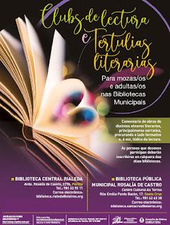 Imagen Tertulias Literarias en Santa Cruz: inscrición a partir do 27 de setembro ás 10 h.
