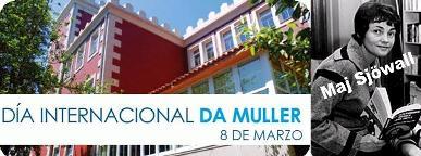 Imagen Maj Sjöwall no Mes do 'Movemento para ler libros escritos por mulleres' na Biblioteca de Santa Cruz