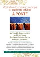 Imagen O venres 28 de novembro, o auditorio Gabriel García Márquez acolle a mostra final do obradoiro municipal de teatro de adultos