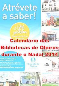 Imagen Calendario das Bibliotecas de Oleiros durante o Nadal 2014