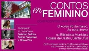 Imagen 26 de marzo: 'Contos en feminino' en la Biblioteca de Santa Cruz