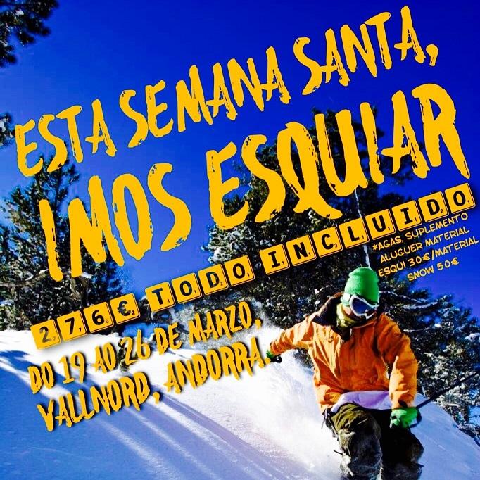 Imagen Aberto o prazo de inscrición para ir esquiar a Andorra en Semana Santa