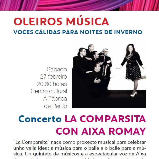 Imagen La Comparsita e Aixa Romay actúan o sábado ás 20:30 na Fábrica