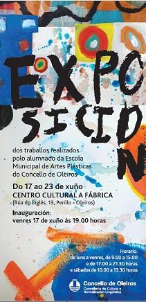 Imagen Mostra de Pintura dos traballos realizados polo alumnado da Escola Municipal de Artes Plásticas do Concello de Oleiros.