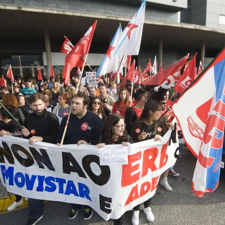 Imagen O Goberno local apoia o persoal de EXTEL na súa loita contra o ERE