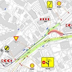 Imagen As obras na avenida Che Guevara rematarán a noite do xoves