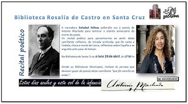 Imagen Conmemoración do 80 aniversario da morte de Antonio Machado