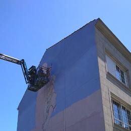 Imagen Un grande mural nunha parede de Santa Cruz conmemorará os 25 anos da Feira Alfaroleiros