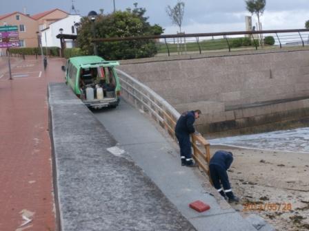 Imagen Reparación baranda seguridade en praia Santa Ana Mera.