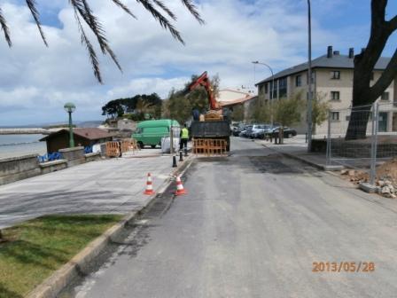 Imagen Obras complementarias, canalizaciones casetas praias, Santa Cristina.