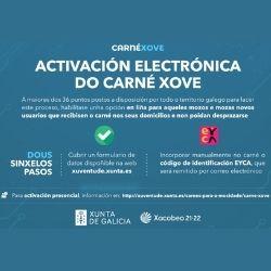 Imaxe Activación do Carné Xove por vía electrónica