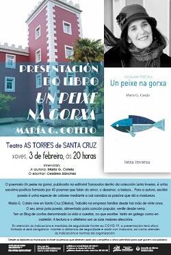 Imagen Jueves 3 febrero 2022: Presentación del libro 'Un peixe na gorxa' de María G. Cotelo