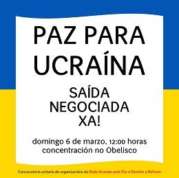 Imagen O Concello de Oleiros apoia a concentración convocada pola paz para Ucraína