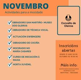Imagen As casas da mocidade acollen numerosas actividades no mes de novembro