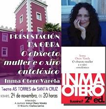 Imagen Presentación de 'O obxecto muller e o xiro ontolóxico' de Inma Otero Varela