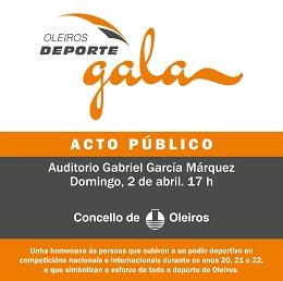 Imaxe O domingo celébrase a Gala do Deporte de Oleiros no auditorio Gabriel...