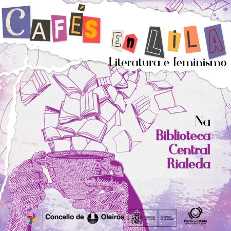 Imaxe Cafés en Lila. Literatura e feminismo
